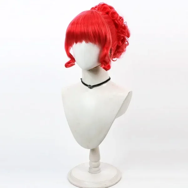 Beetlejuice Miss Argentina Cosplay Wig, Red Curly, Heat Resistant - Image 3