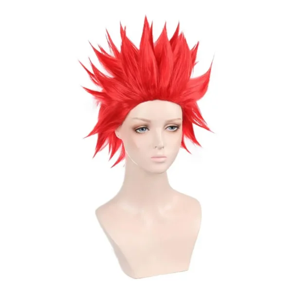 Red Human Hair Wigs Unisex Short Synthetic Cosplay Party Wig - Image 3