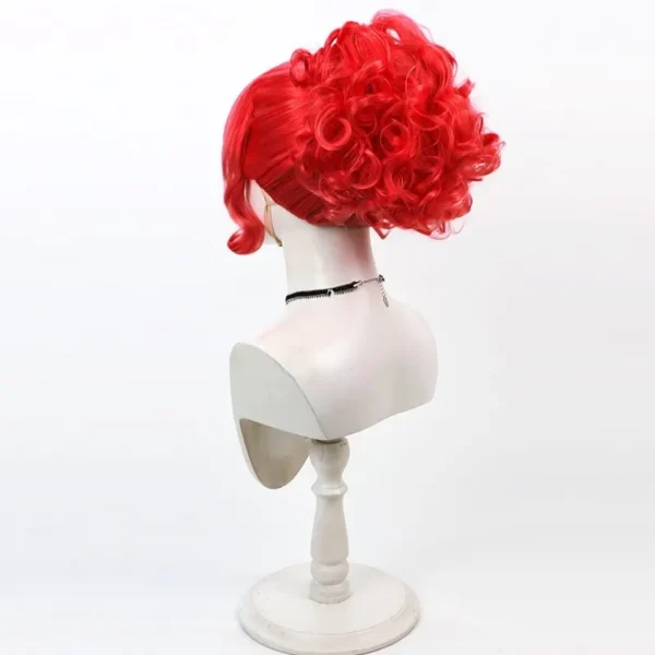 Beetlejuice Miss Argentina Cosplay Wig, Red Curly, Heat Resistant - Image 4