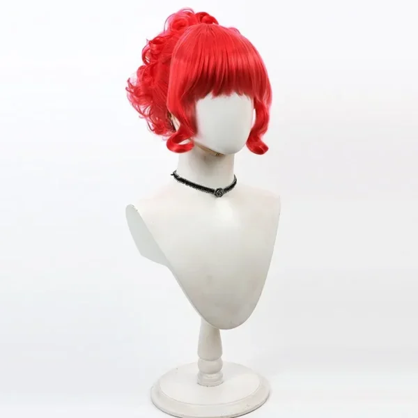 Beetlejuice Miss Argentina Cosplay Wig, Red Curly, Heat Resistant - Image 2